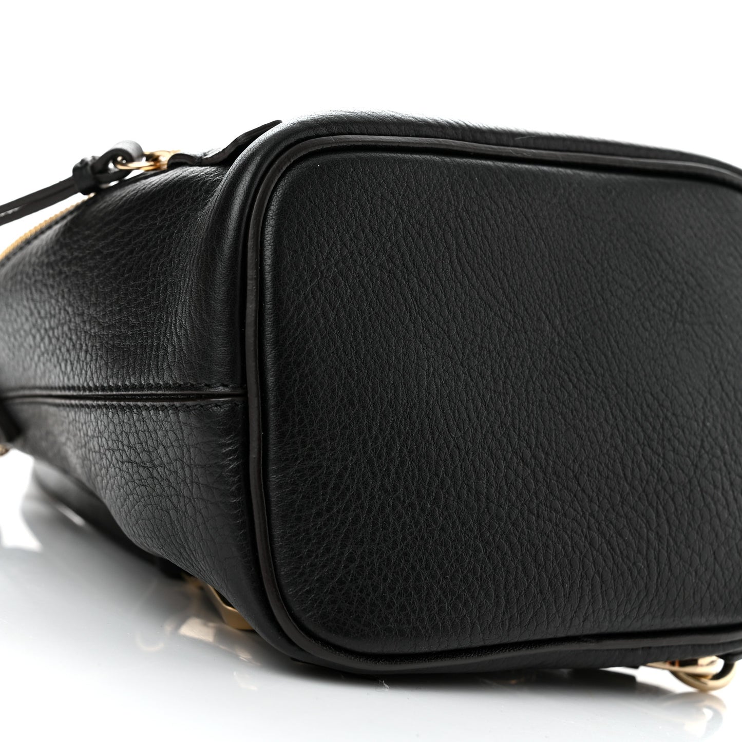 Suede Calfskin Mini Faye Backpack Black