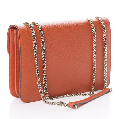 Gucci Dollar Calfskin Interlocking G Shoulder Bag Sun Orange 2 of 8