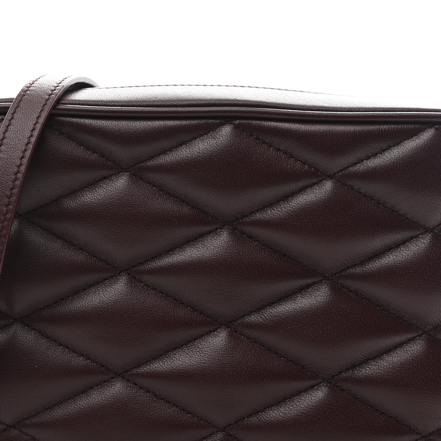Saint Laurent Lambskin Quilted Mini Camera Bag Hot Wine 8 of 11