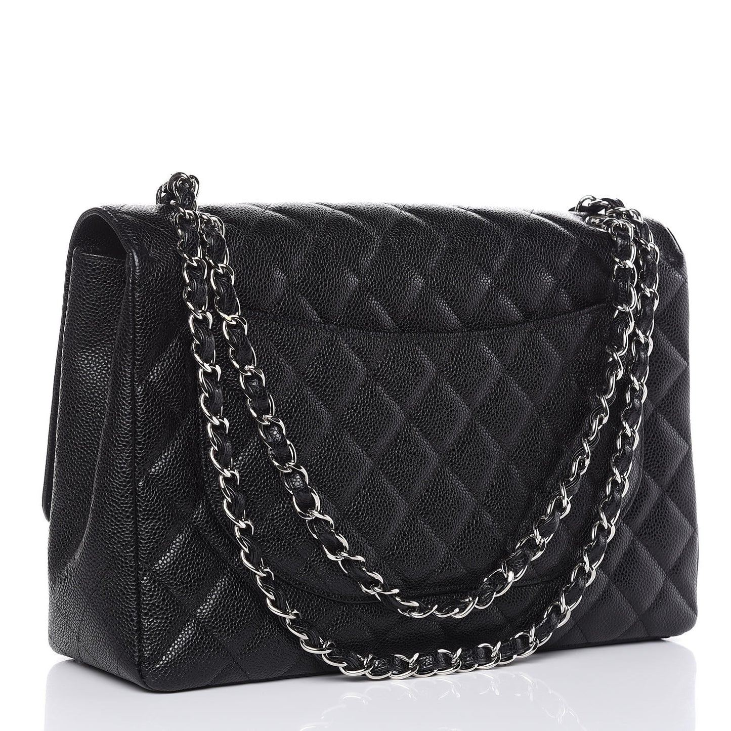Caviar Quilted Maxi Single Flap Black