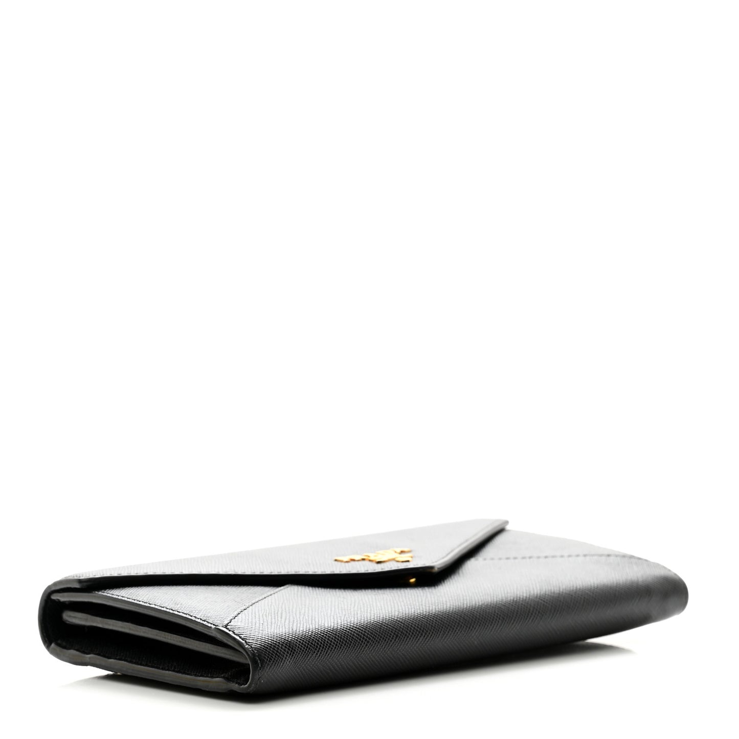 Saffiano Metal Envelope Wallet Black