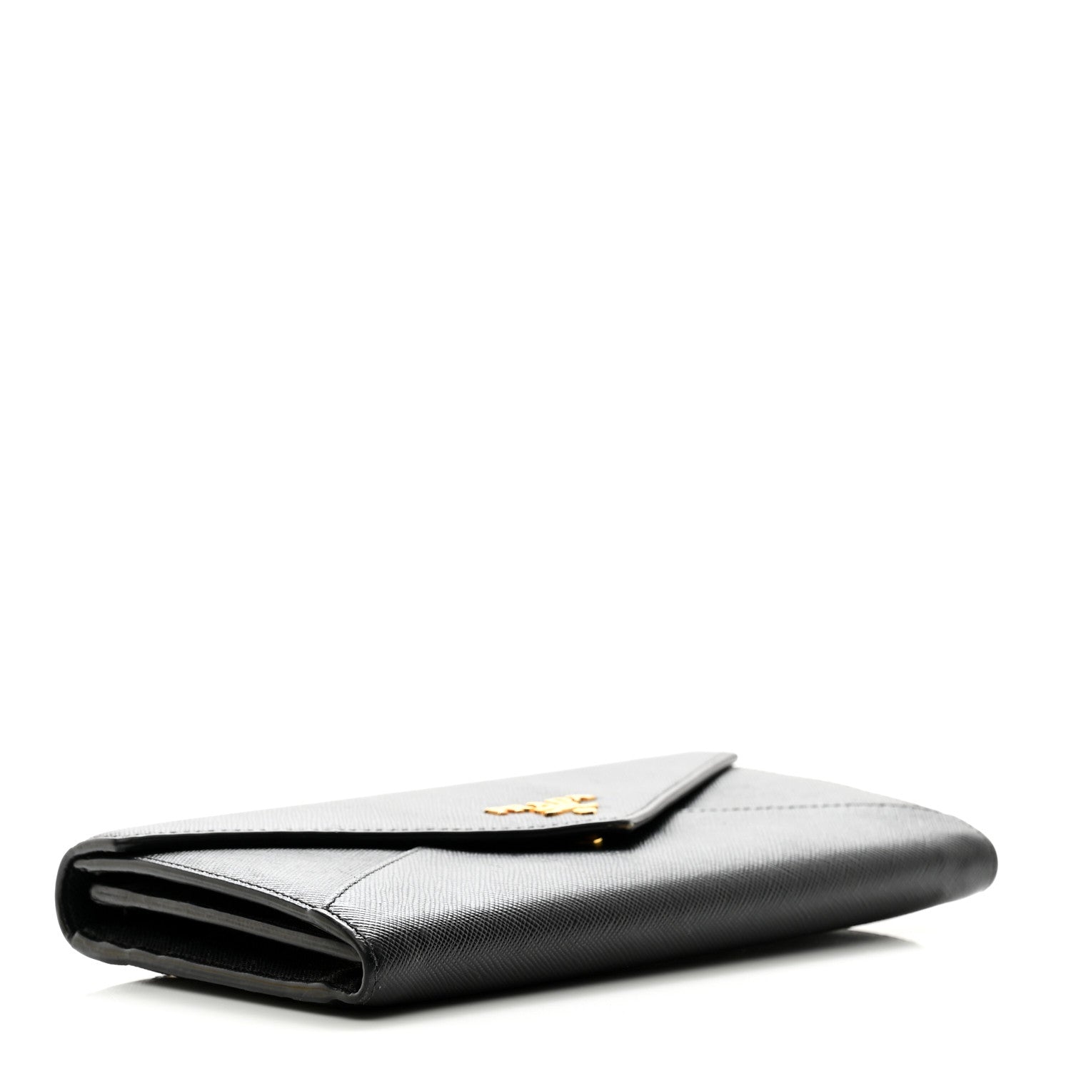 Prada Saffiano Metal Envelope Wallet Black 5 of 10