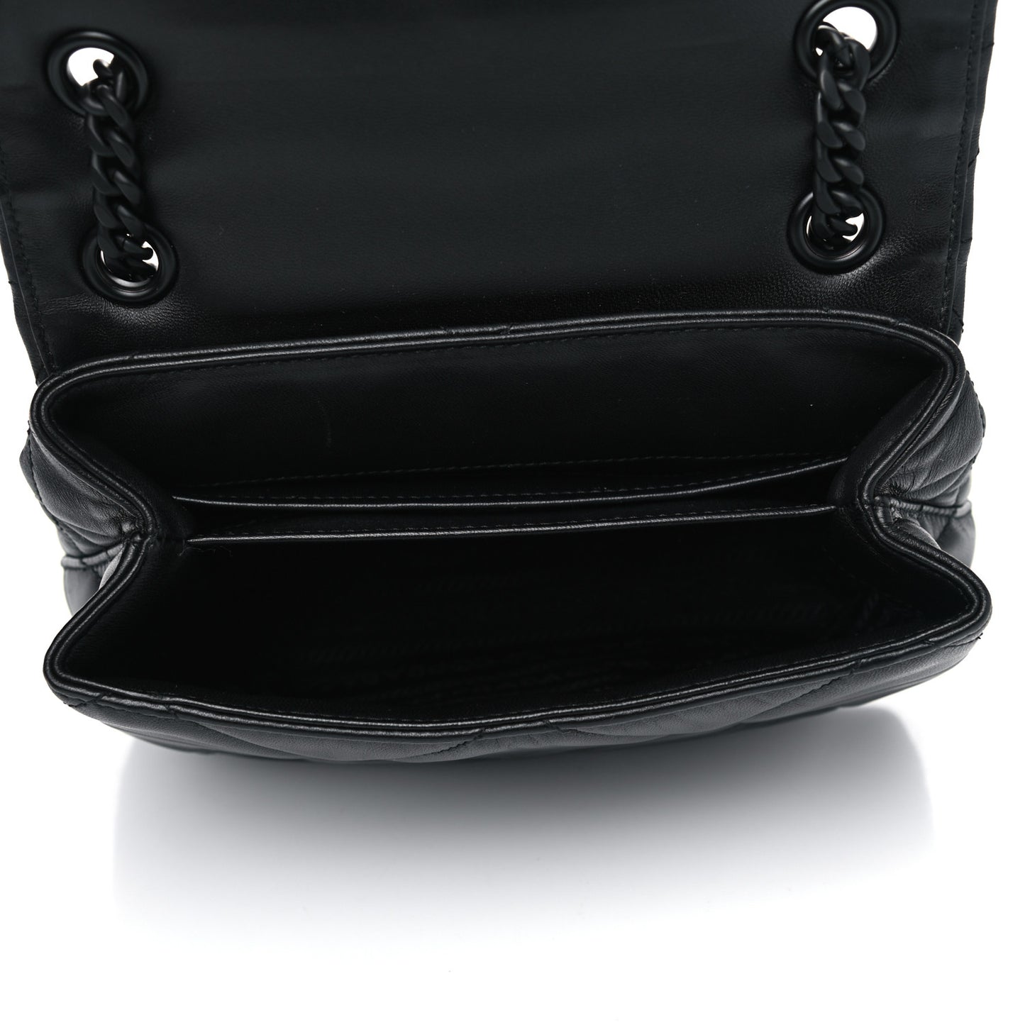 Nappa Triangle Stitched Small Spectrum Bag Black