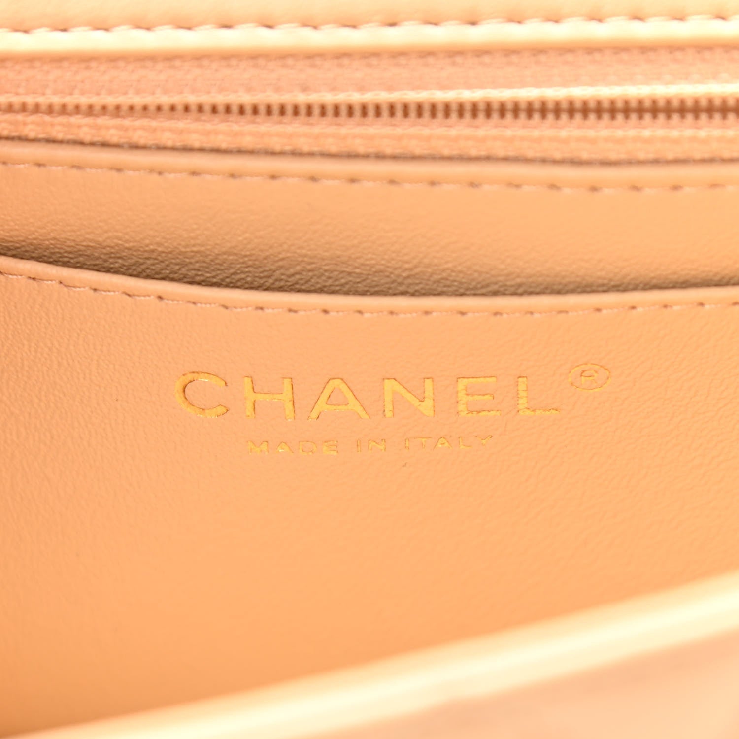 Chanel Lambskin Quilted Mini Rectangular Flap Beige 6 of 11