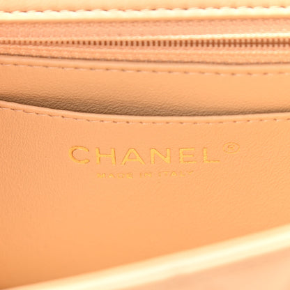Chanel Lambskin Quilted Mini Rectangular Flap Beige 6 of 11