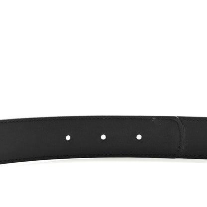 Gucci GG Supreme Monogram Matte Plutone Calfskin Double G 30mm Belt 95 38 Beige Ebony Black 4 of 5