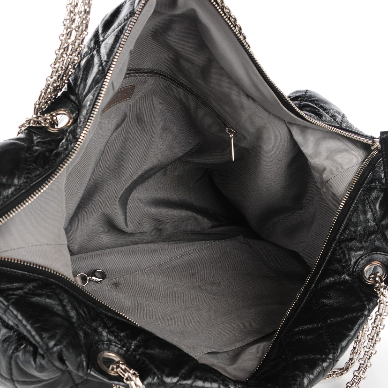 Chanel Glazed Calfskin Quilted Surpique Carryall Black 5 of 8
