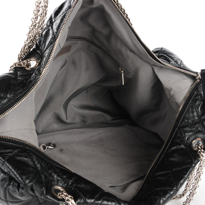 Chanel Glazed Calfskin Quilted Surpique Carryall Black 5 of 8