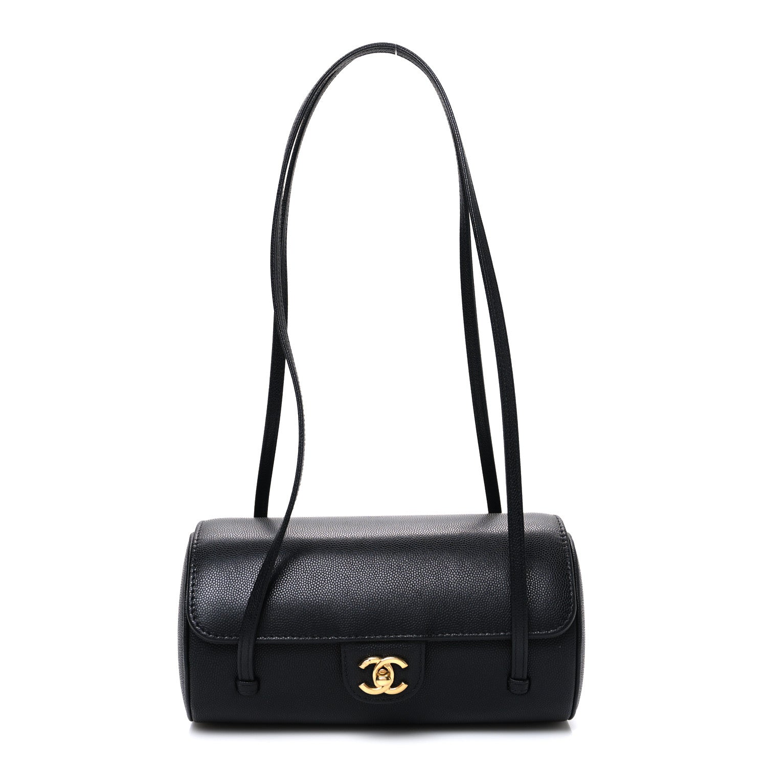 Chanel Shiny Caviar Preppy Coco Small Bowling Bag Black 1 of 11