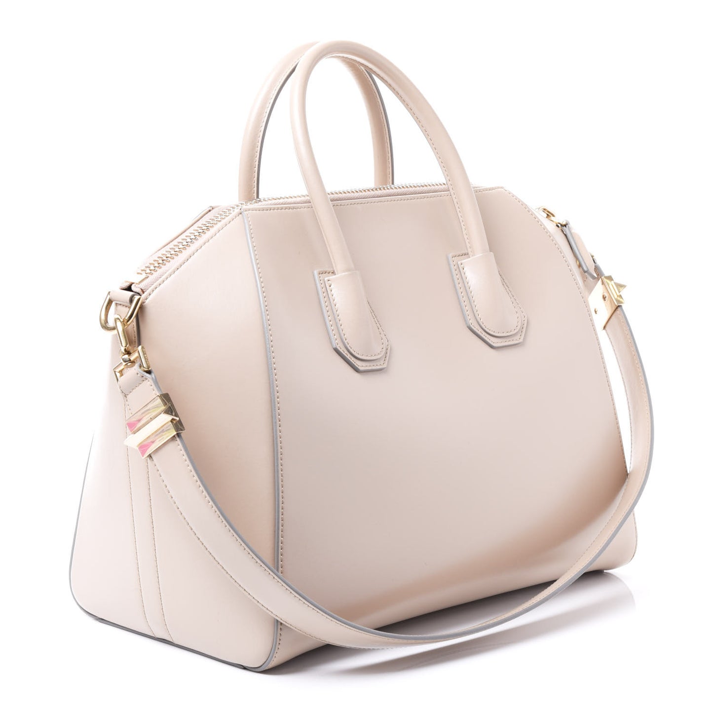 Shiny Lord Calfskin Medium Antigona Beige