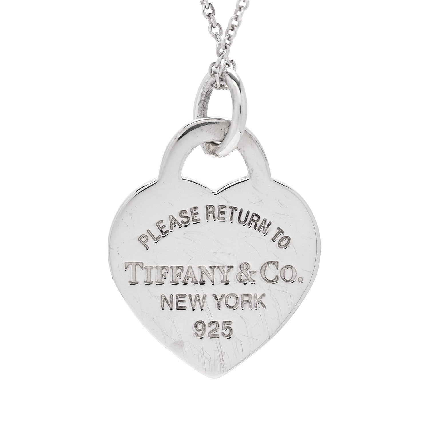 Tiffany Sterling Silver Enamel Return to Tiffany Heart Pendant Necklace Red 4 of 5