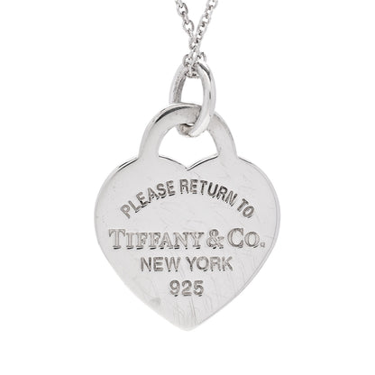 Tiffany Sterling Silver Enamel Return to Tiffany Heart Pendant Necklace Red 4 of 5