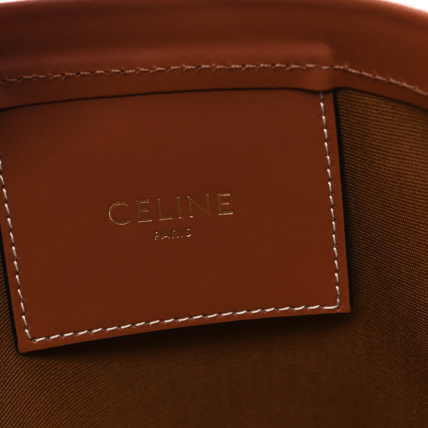 Celine Calfskin Canvas Triomphe Large Couffin White 6 of 11