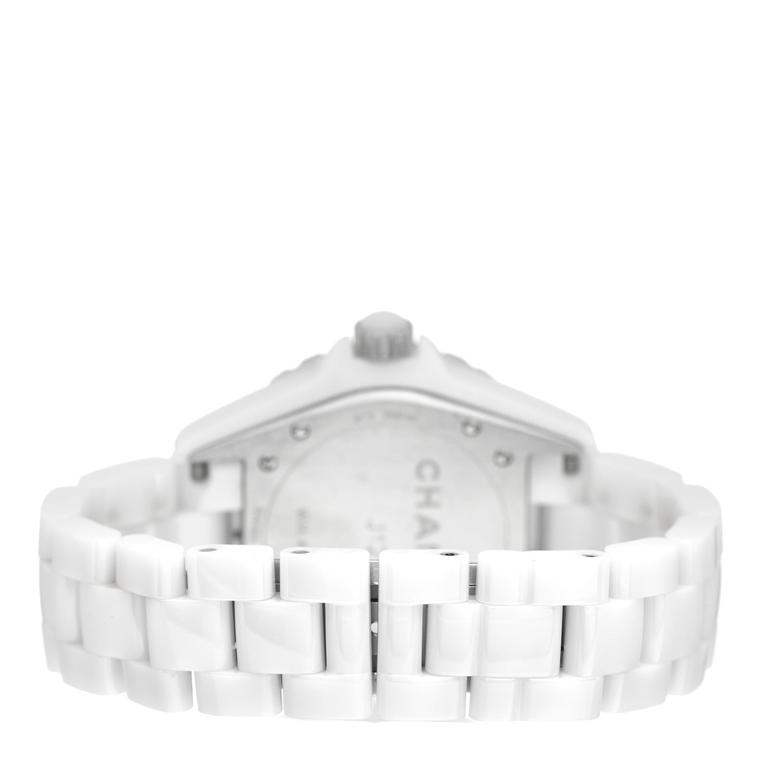 Chanel Stainless Steel Ceramic Diamond 38mm J12 Automatic Watch White 3 of 4