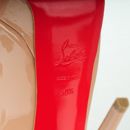 Christian Louboutin Patent Lady Peep Sling 150 Pumps 40.5 Nude 6 of 7