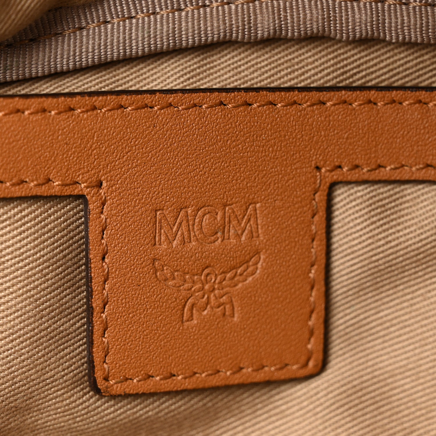 MCM Visetos Small Fusten Belt Bag Cognac 6 of 9