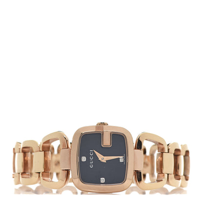 Gucci Stainless Steel Diamond 24mm G-Gucci Square Quartz Watch Rose 3 of 6