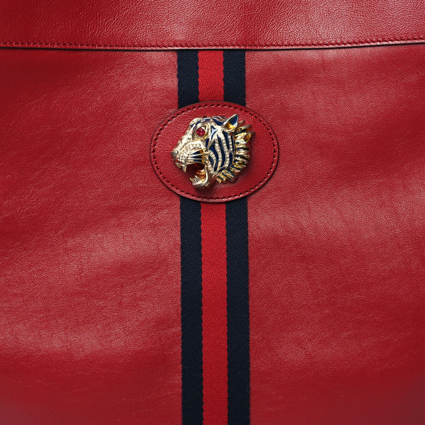Calfskin Large Rajah Chain Tote Romantic Cherry