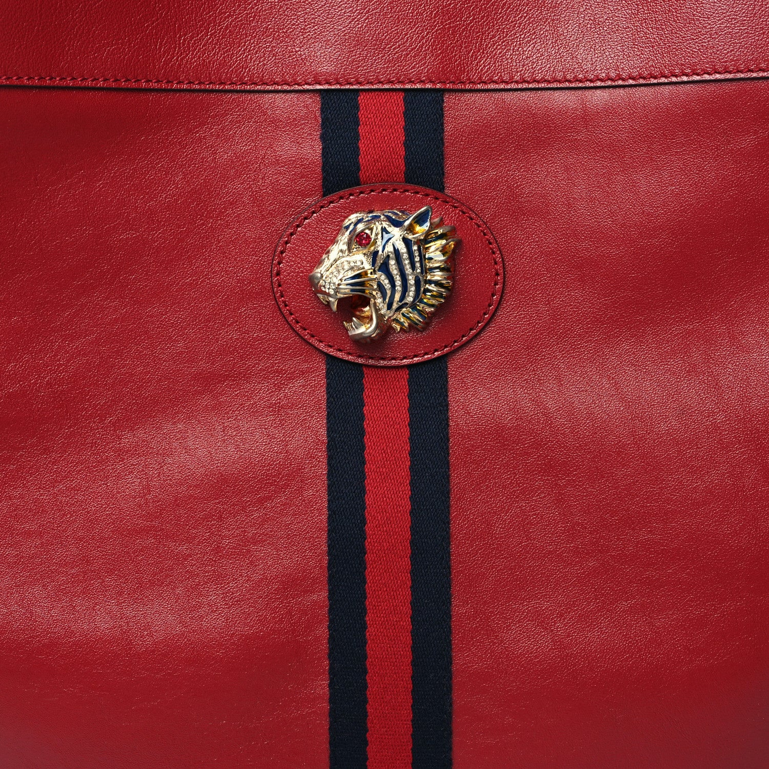 Gucci Calfskin Large Rajah Chain Tote Romantic Cherry 10 of 12
