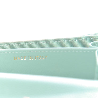 Chanel Caviar Quilted Flap Card Holder Wallet Light Blue 7 of 9