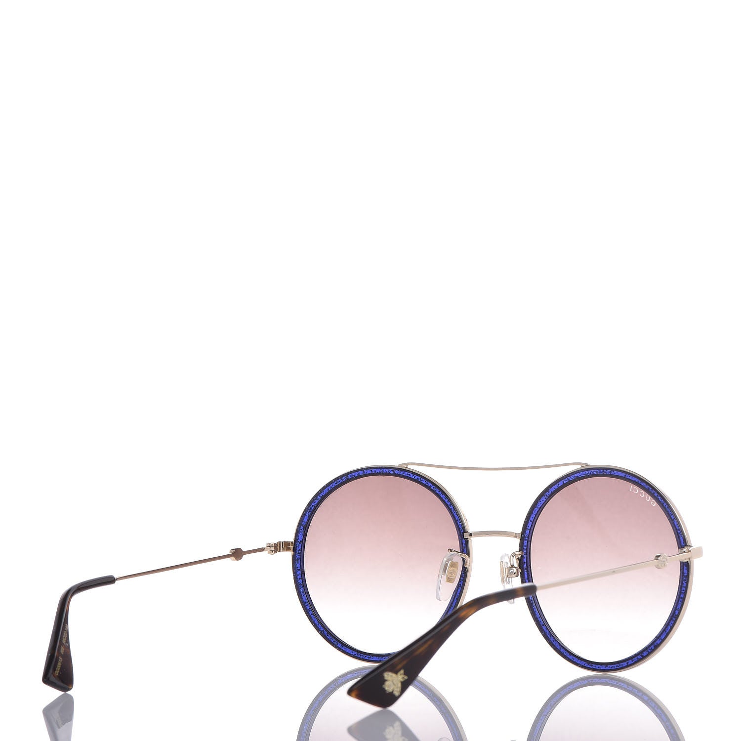 Gucci Round Glitter Sunglasses GG0061S Blue 4 of 7