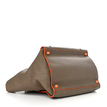 Celine Supple Calfskin Medium Phantom Luggage Grey Orange 4 of 16