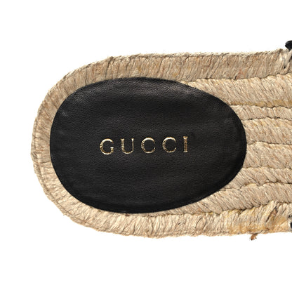 Gucci Nappa Matelasse GG Marmont Espadrille Slippers 38 Black 7 of 9