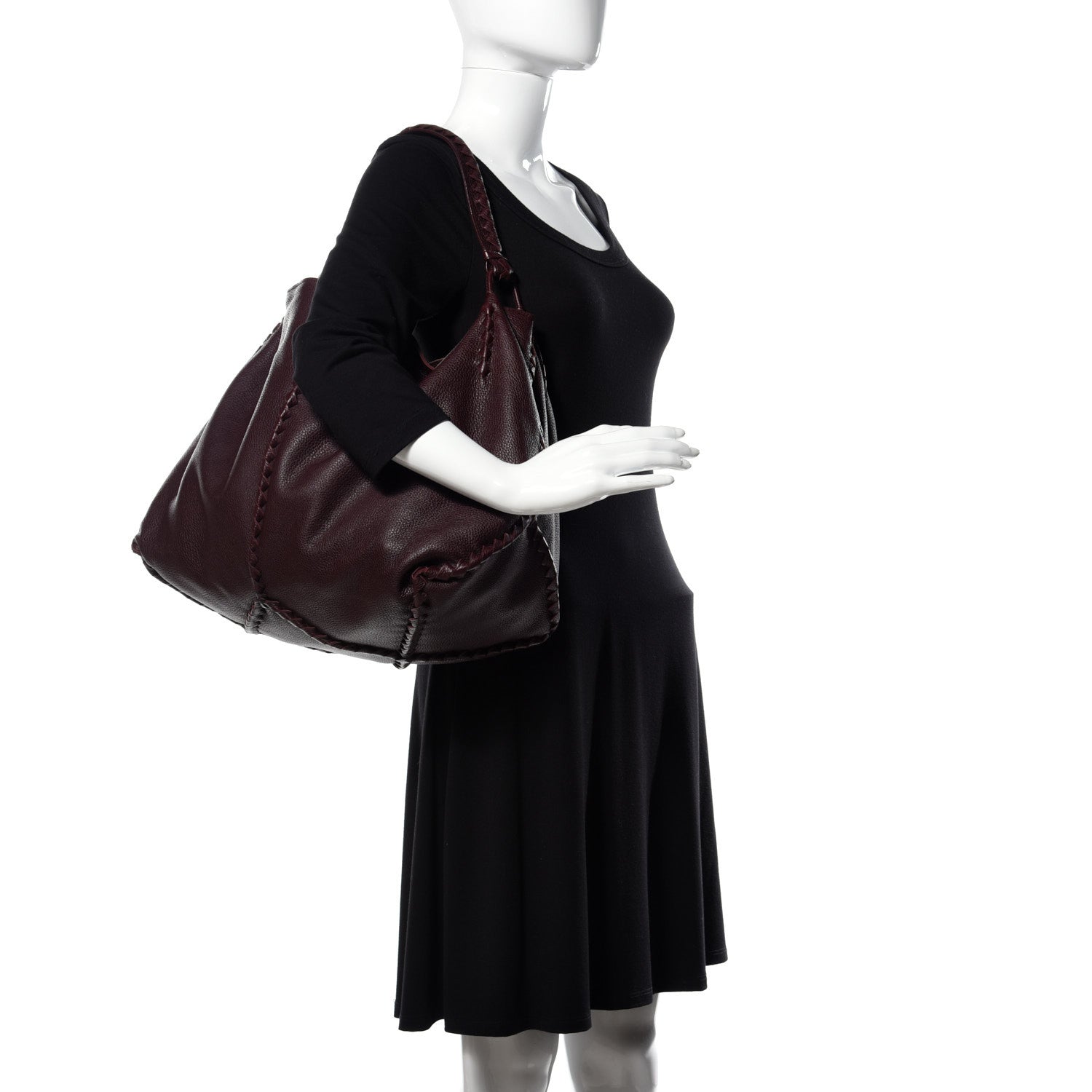 Bottega Veneta Washed Cervo Deerskin Large Hobo Burgundy 2 of 9