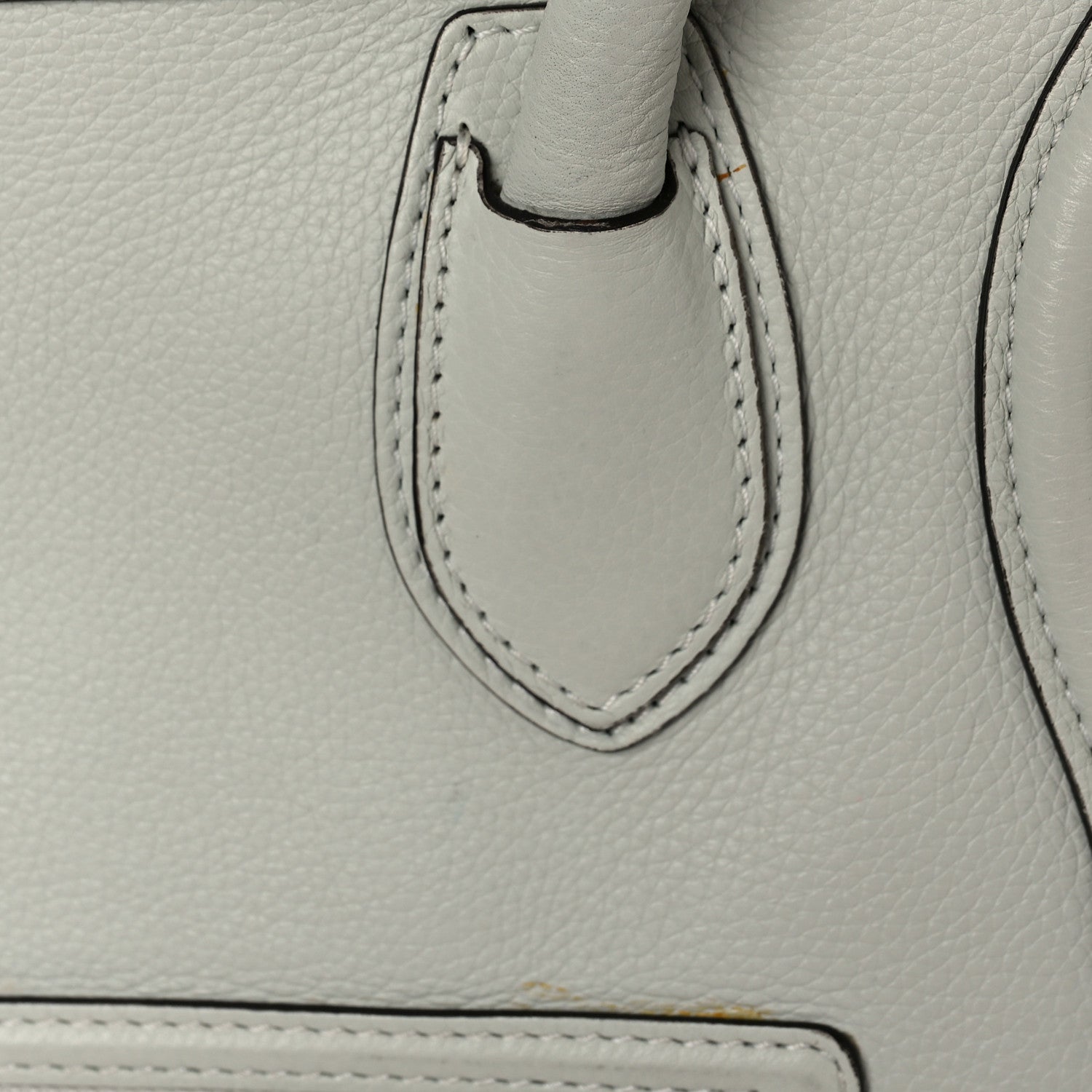 Celine Drummed Calfskin Mini Luggage Pebble Grey 13 of 14