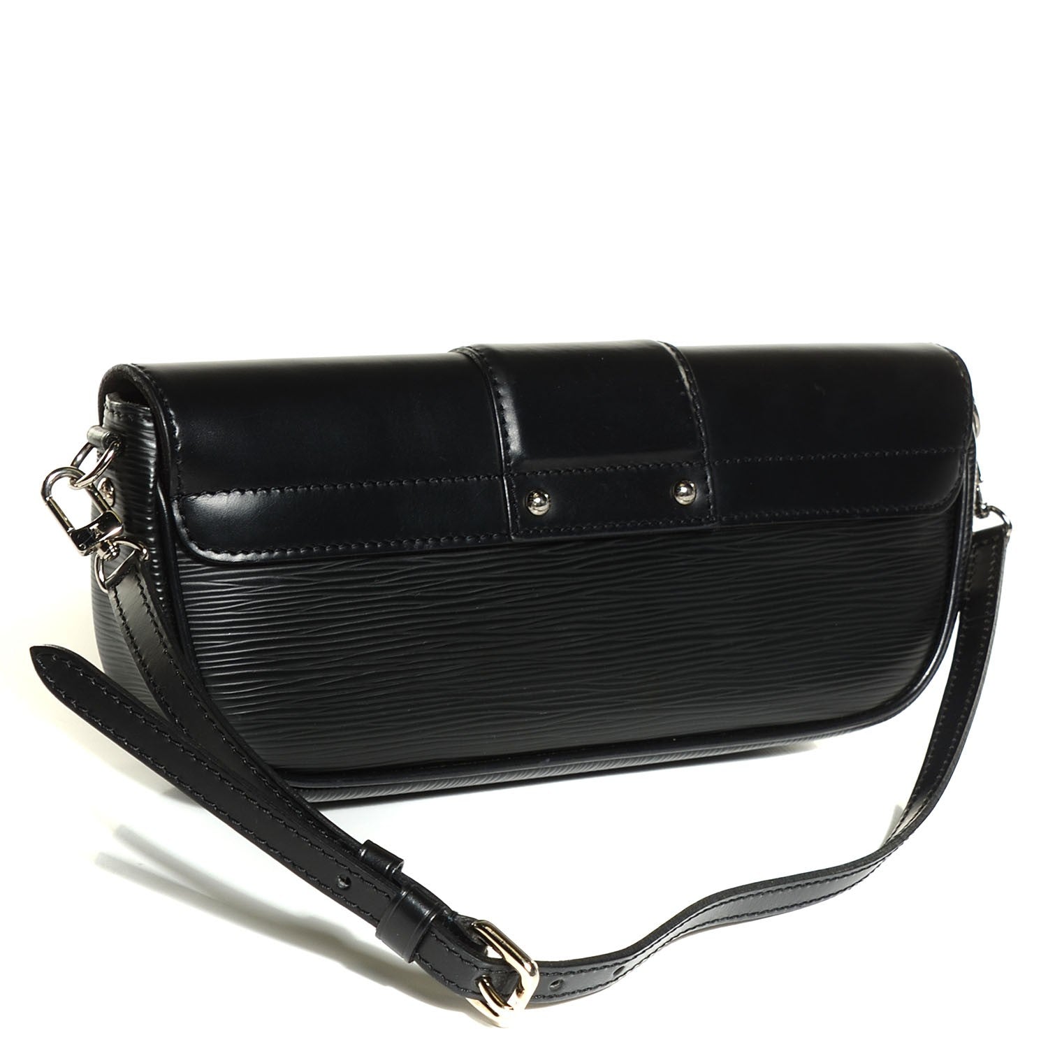 Louis Vuitton Epi Montaigne Clutch Black 3 of 7