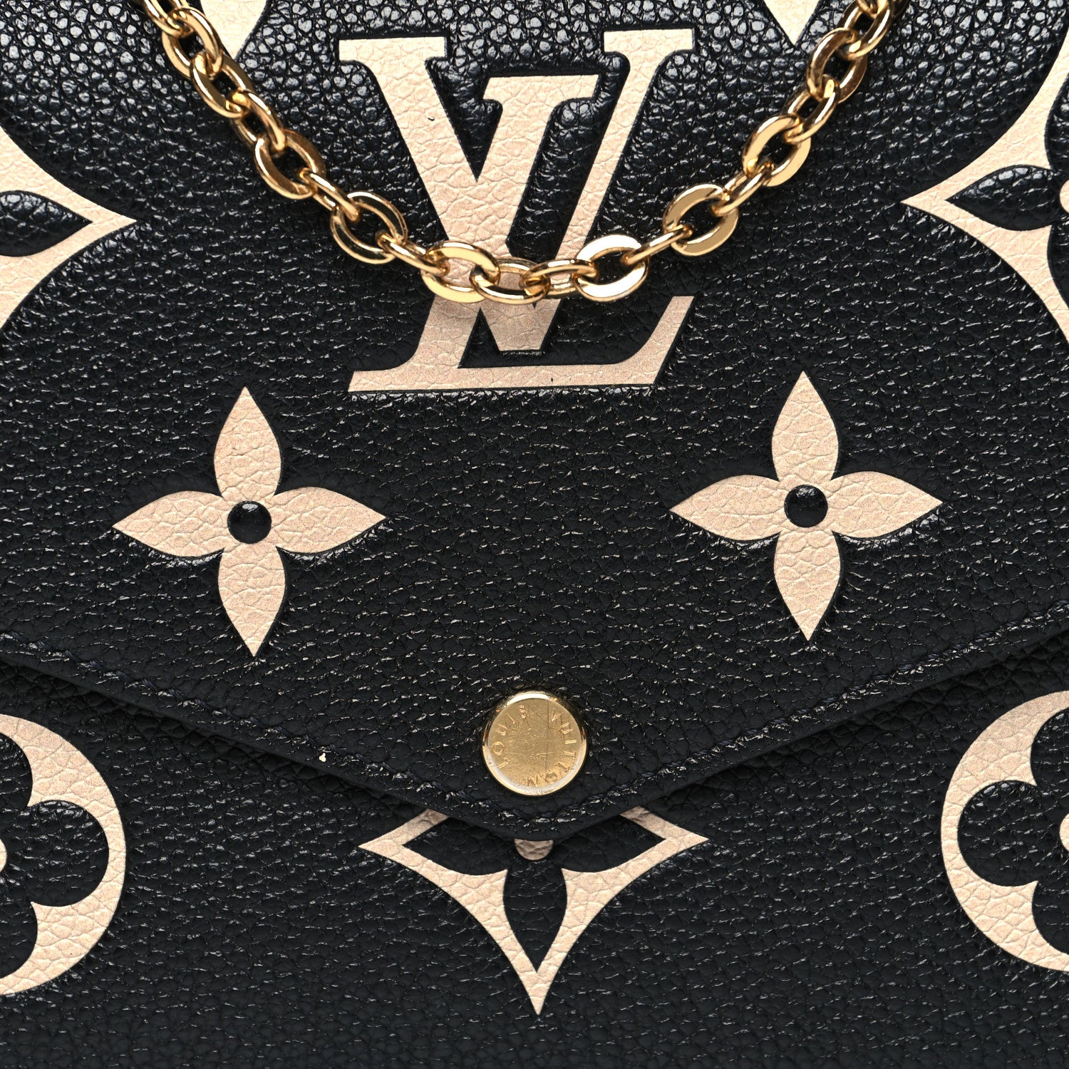 Louis Vuitton Empreinte Monogram Giant Felicie Pochette Black Beige 11 of 15