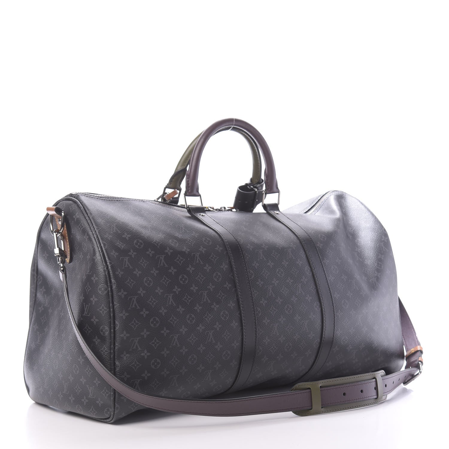 Louis Vuitton Monogram Eclipse Patchwork Keepall Bandouliere 50 2 of 9