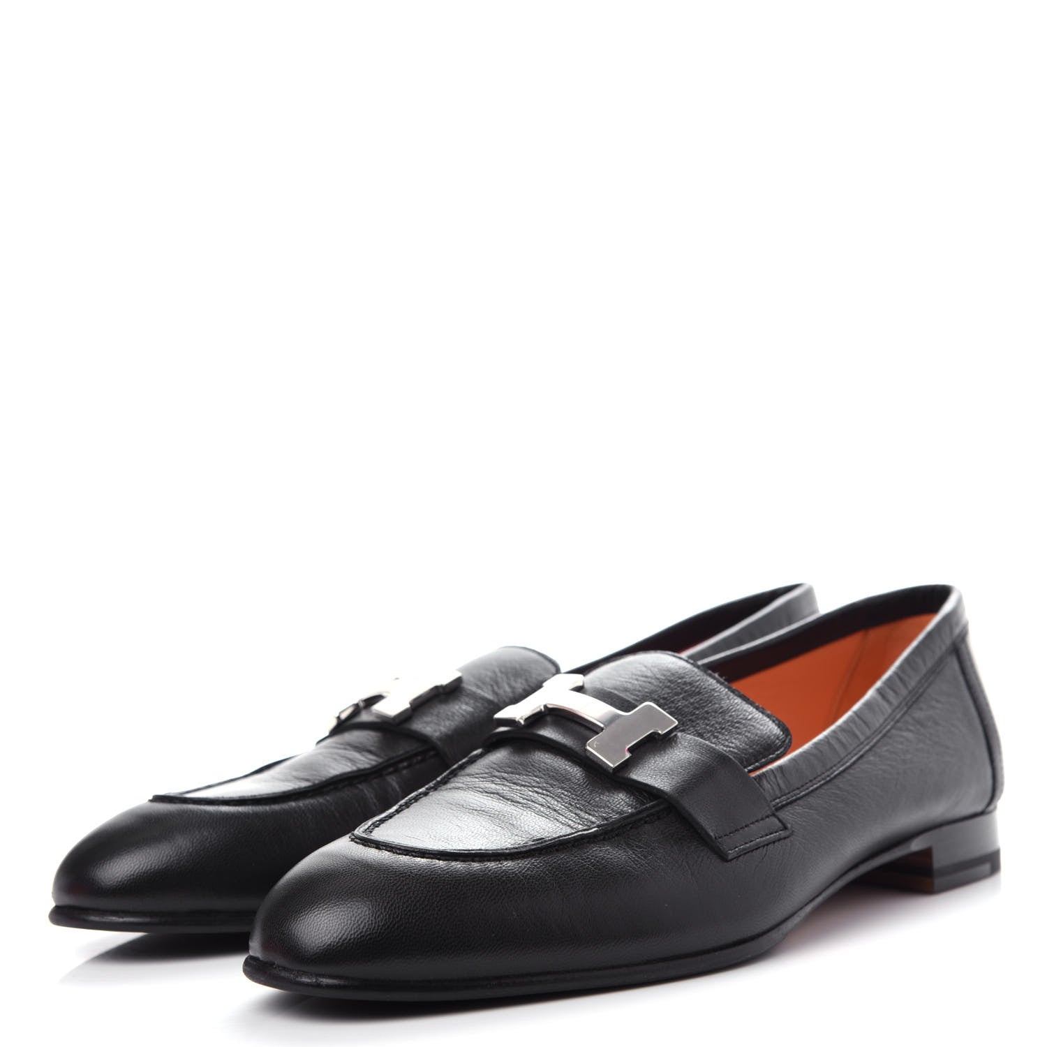 Hermes Goatskin Paris Loafers 36.5 Black 3 of 11