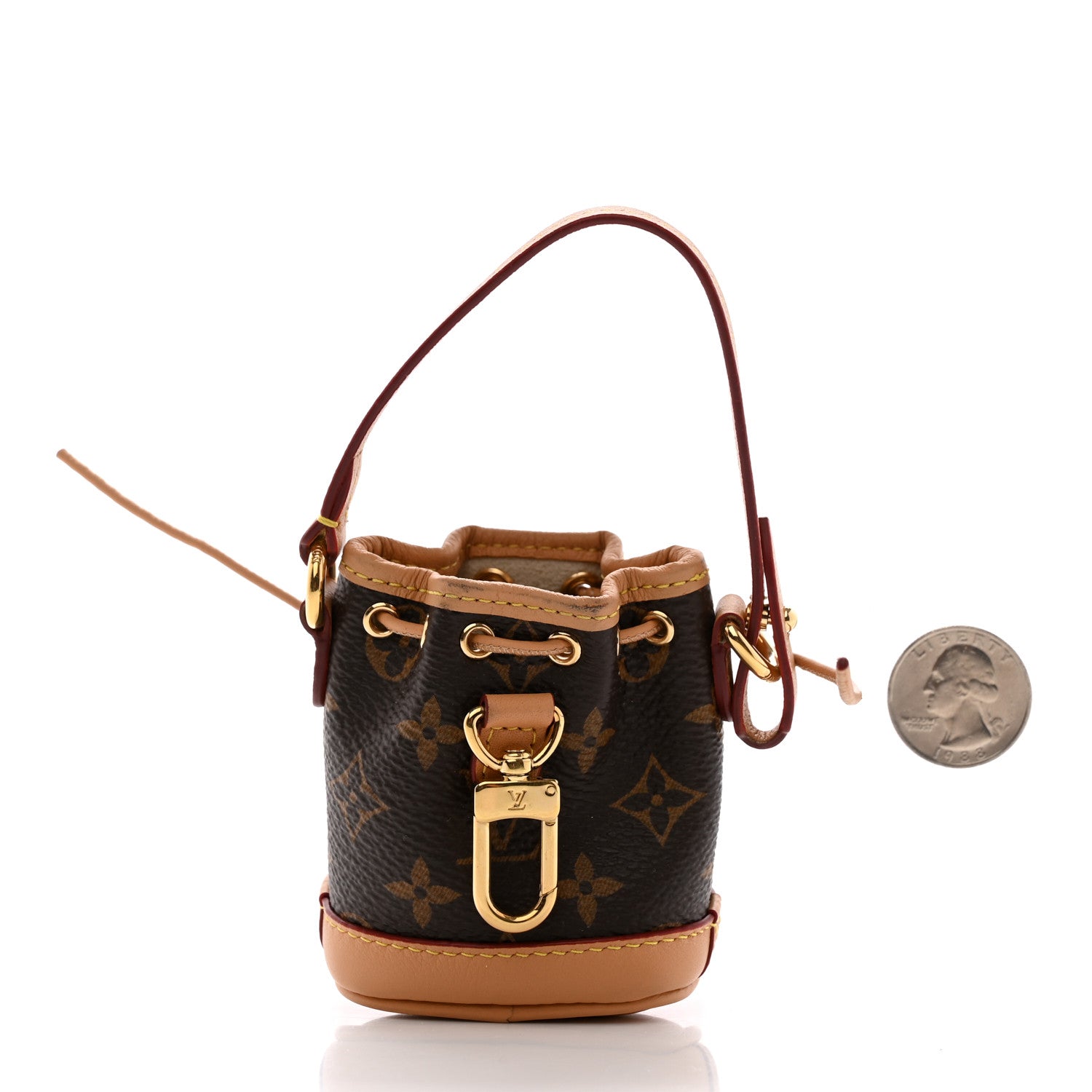 Louis Vuitton Monogram Micro Noe Bag Charm Key Ring 2 of 4