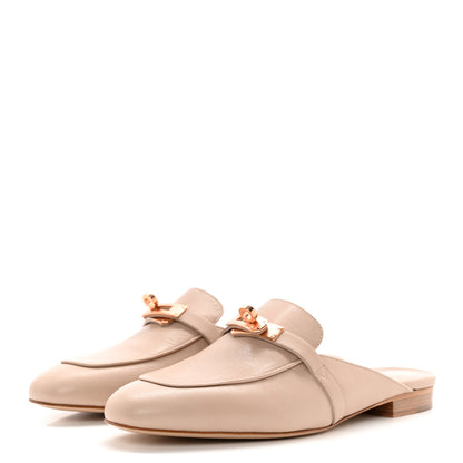 Hermes Calfskin Oz Mules 38 Blanc Gomme 3 of 12