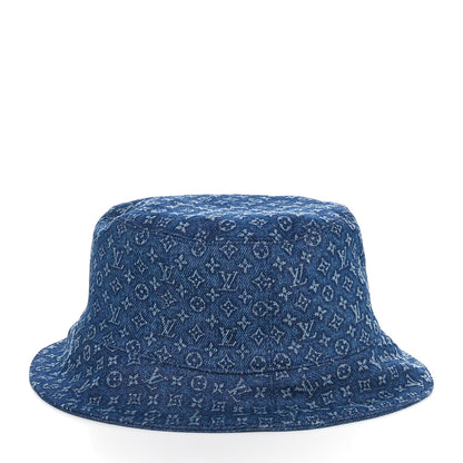 Louis Vuitton Monogram Denim Reversible Everyday Bucket Hat M Blue 4 of 17
