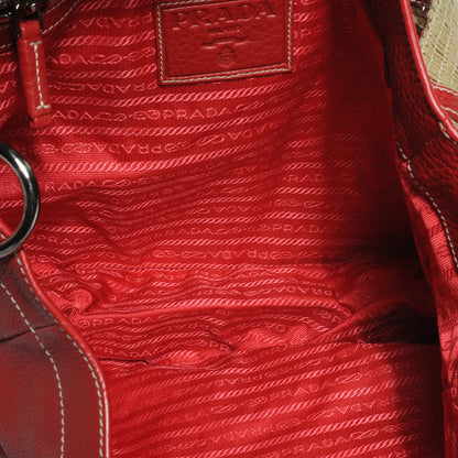 Prada Vitello Daino Hobo Rosso 5 of 8