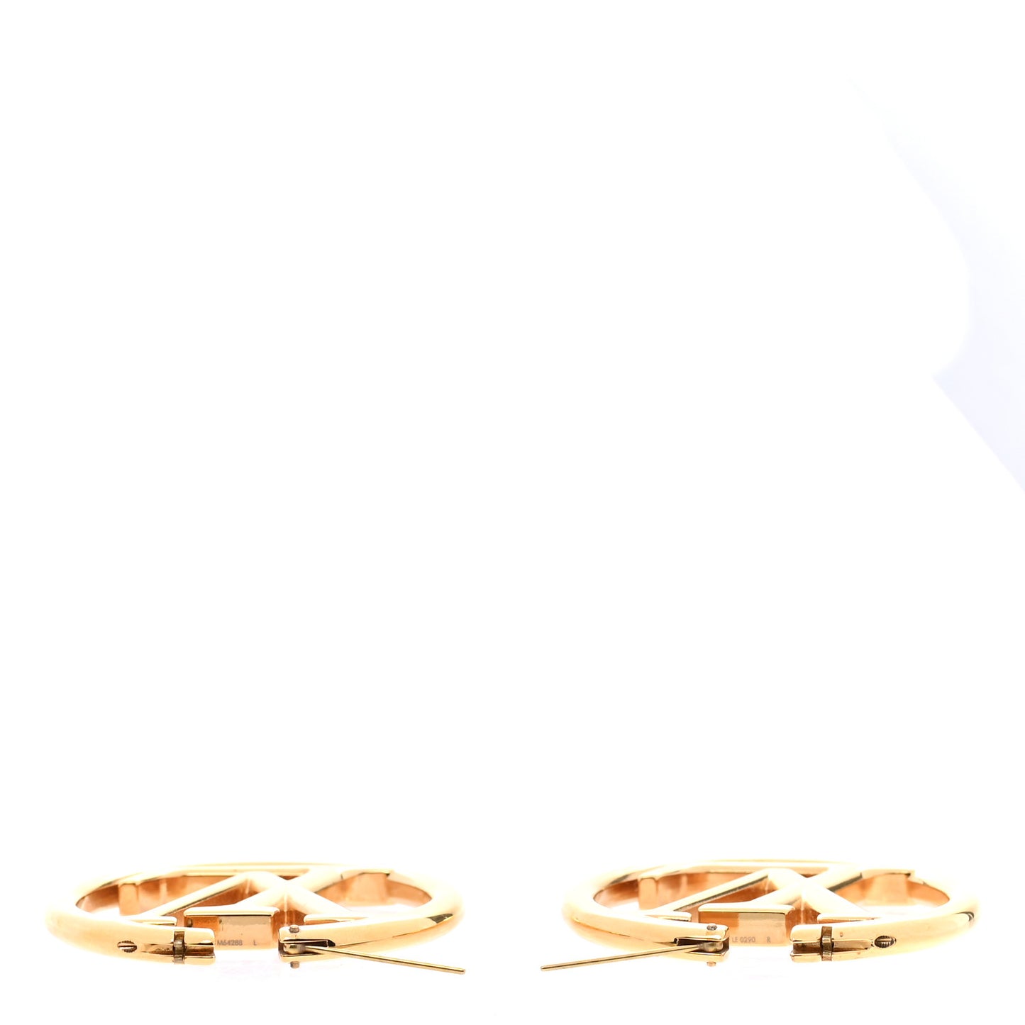 Metal Louise Hoop Earrings Gold