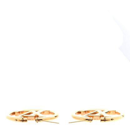 Louis Vuitton Metal Louise Hoop Earrings Gold 4 of 6