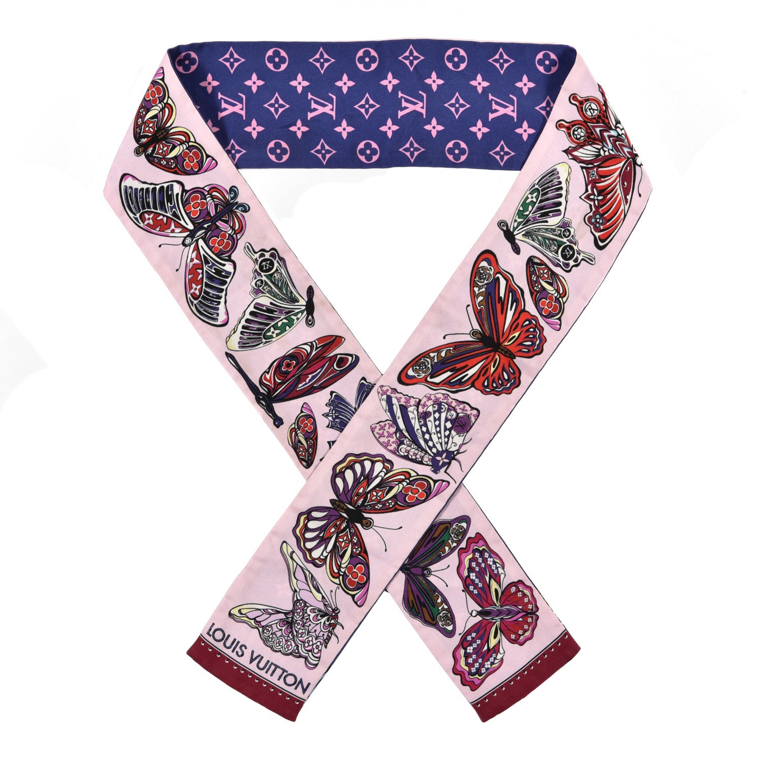 Louis Vuitton Silk Monogram World Of Love Bandeau Rose 1 of 3