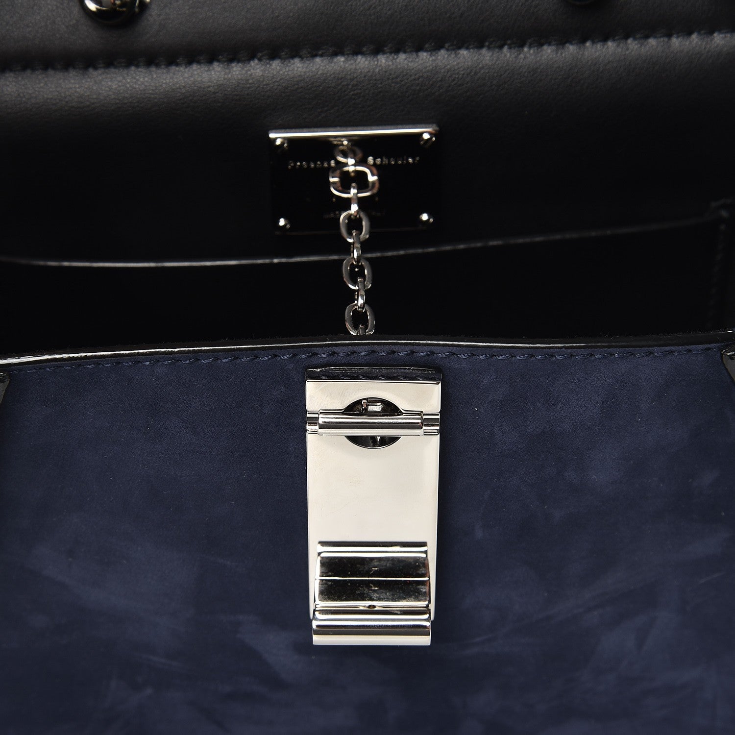 Proenza Schouler Suede Small Hava Top Handle Bag Indigo 7 of 8
