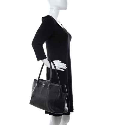 Chanel Calfskin Cerf Executive Shopper Tote Black 3 of 13