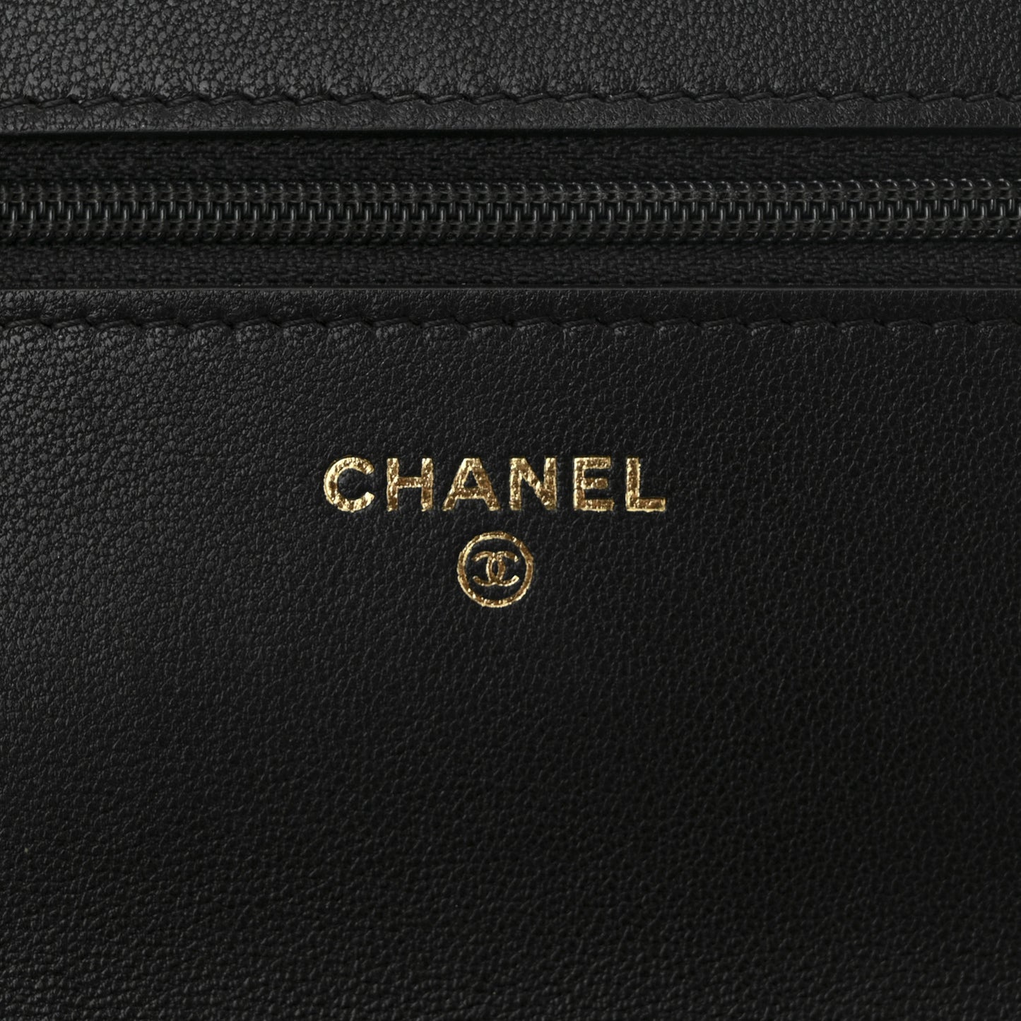 Lambskin Quilted Chanel 19 Wallet On Chain WOC Black