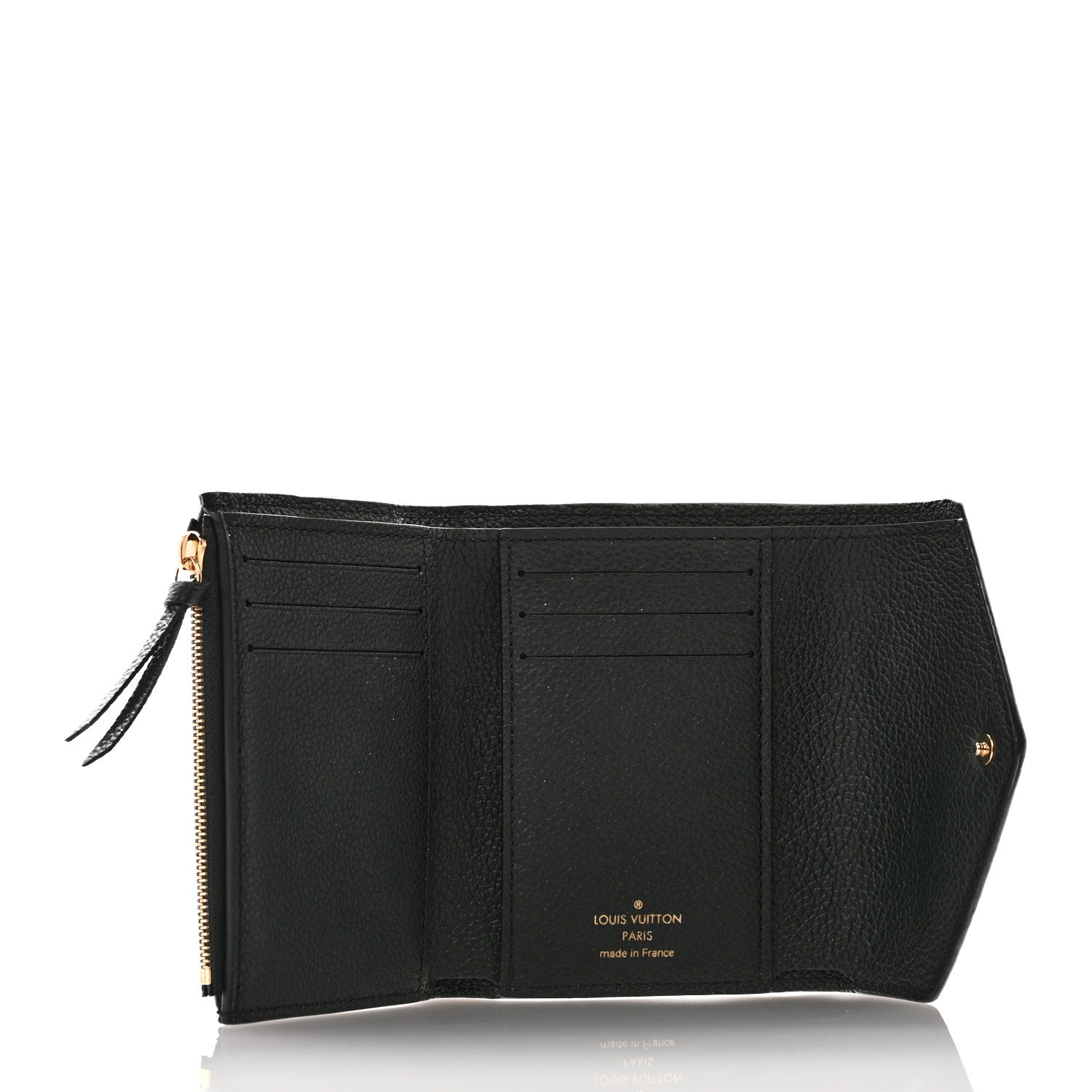 Louis Vuitton Empreinte Monogram Giant Victorine Wallet Black Beige 5 of 6