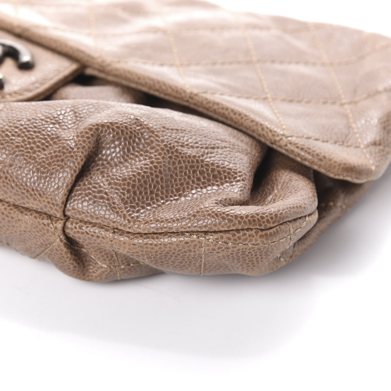 Chanel Caviar Quilted Medium Elastic Flap Brown 10 of 10