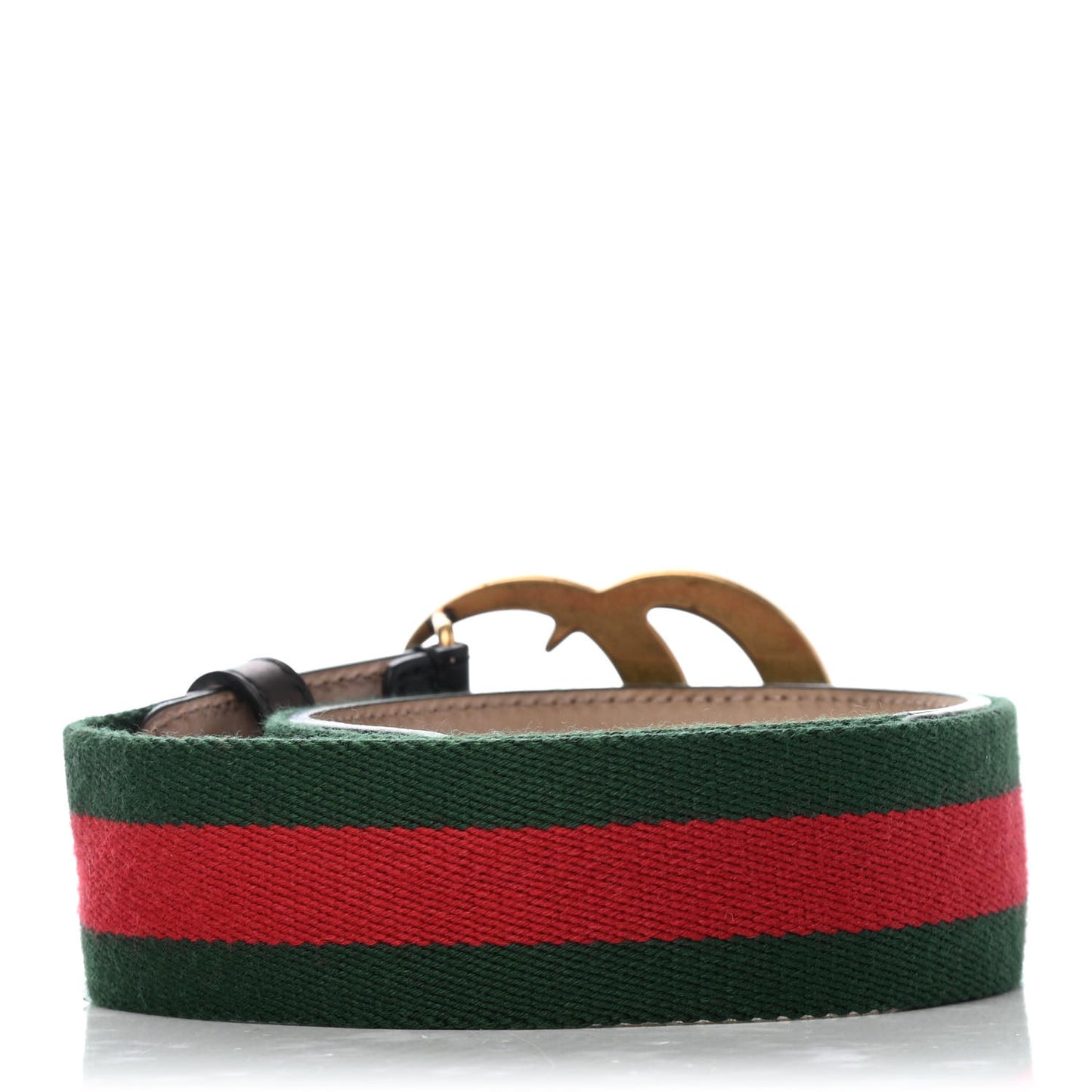 Nylon Calfskin Double G Web 40mm Belt 75 30 Green Red Black