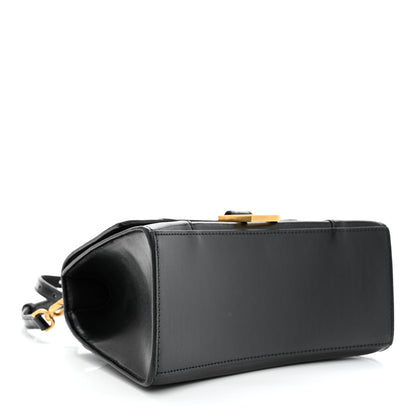 Balenciaga Shiny Box Calfskin Small Hourglass Top Handle Bag Black 4 of 13