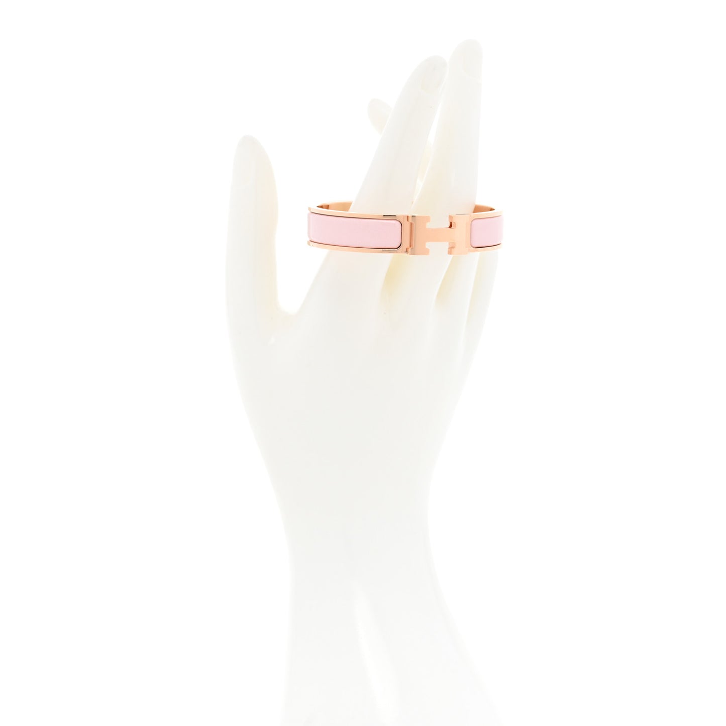 Enamel Narrow Clic Clac H Bracelet PM Rose Candeur