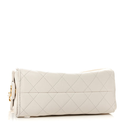 Chanel Caviar Quilted Mini Chanel 25 Handbag White 4 of 11