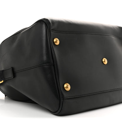 Saint Laurent Calfskin Classic Duffle 6 Black 9 of 13
